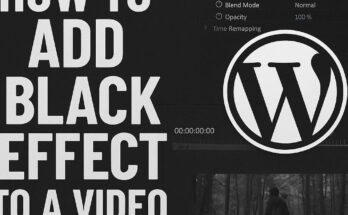 How to Add a Black Effect to a Video?